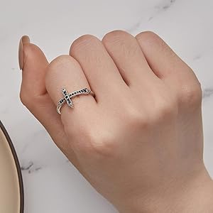EYEFUNNY CROSS RING クロスリング y2k silver925 LOVERS】silver925 cross Ring | SEULEMENT